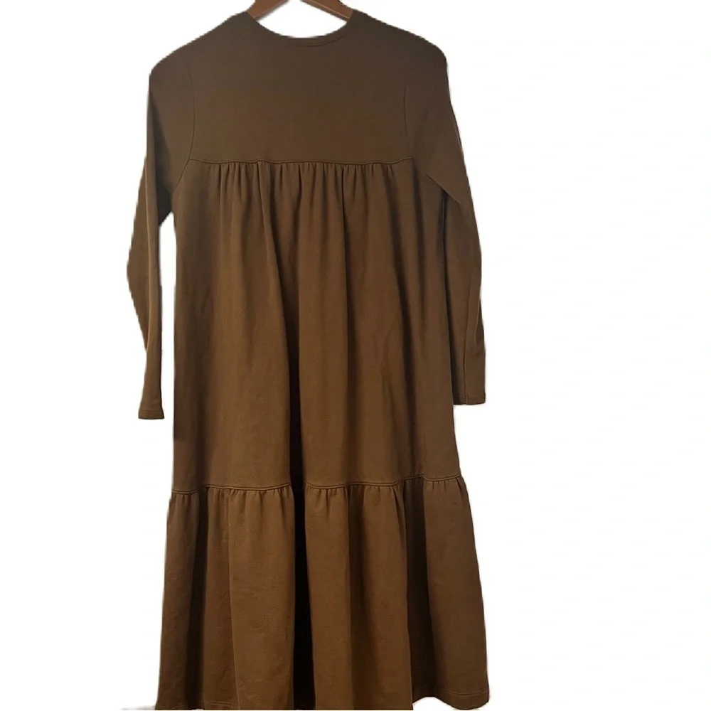 Little Parni Girls Brown Tiered Sweatshirt Dress Sz 16 fall winter spring casual
